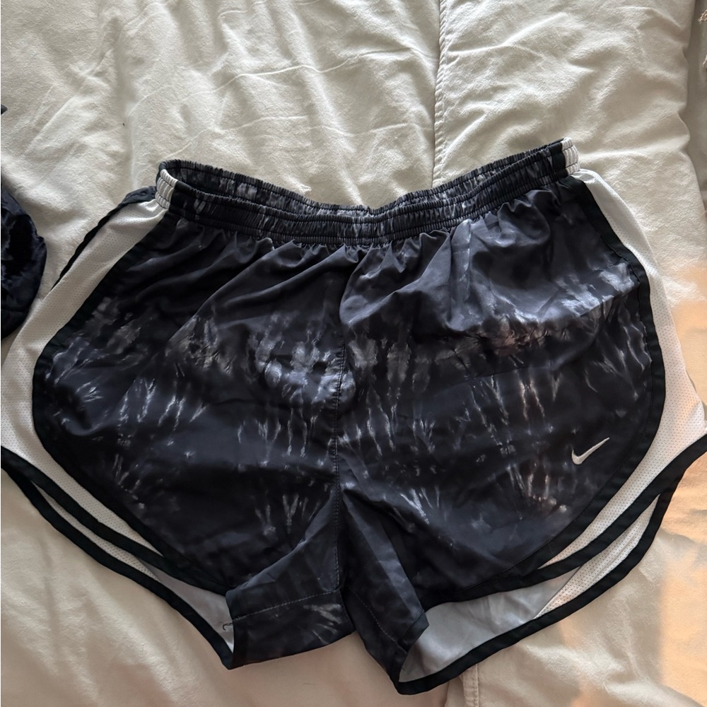Nike Tie-Dye Black and White Running Shorts